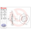 Disque de frein BREMBO 09.9554.10 HONDA Logo Jazz II