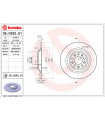 Disque de frein BREMBO 08.N283.81 JEEP Cherokee