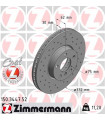 Disque de frein ZIMMERMANN 150.3447.52 BMW X5 X6