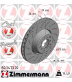 Disque de frein ZIMMERMANN 150.3473.70 BMW 5er 6er 6er Cabriolet 5er Touring