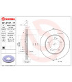 Disque de frein BREMBO 09.9727.14 SUZUKI Grand Vitara I Grand Vitara I Cabriolet Grand Vitara II