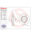 Disque de frein BREMBO 09.5527.24 OPEL Vectra A Vectra A CC Astra F CC Astra F Astra F Caravan Corsa B Tigra