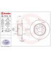 Disque de frein BREMBO 08.7015.10 OPEL Vectra B CC Vectra B Caravan Vectra B