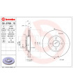 Disque de frein BREMBO 09.6766.10 FORD Mondeo II Mondeo II Stufenheck Mondeo II Turnier Cougar Mondeo I Turnier Mond