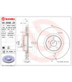 Disque de frein BREMBO 09.9586.21 FORD Focus II