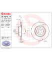 Disque de frein BREMBO 09.A913.11 TOYOTA Yaris Charade