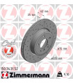 Disque de frein ZIMMERMANN 150.3431.52 BMW X3