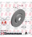 Disque de frein ZIMMERMANN 590.2584.52 TOYOTA Avensis Stufenheck Avensis Station Wagon Avensis