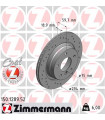 Disque de frein ZIMMERMANN 150.1289.52 BMW 3er Coupe 3er Touring 3er Cabriolet 3er 3er Compact