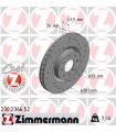 Disque de frein ZIMMERMANN 230.2366.52 ALFA ROMEO FIAT LANCIA Mito Bravo II Delta III Stilo Stilo Multi Wagon