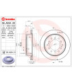 Disque de frein BREMBO 09.A334.21 TOYOTA Land Cruiser Land Cruiser Prado