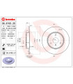 Disque de frein BREMBO 08.8163.21 SMART Fortwo Coupe Fortwo Cabrio