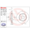 Disque de frein BREMBO 09.N124.11 CHRYSLER FIAT Voyager Gro 223raumlimousine Freemont Journey Grand Voyager V