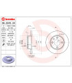 Disque de frein BREMBO 08.5243.24 SKODA Felicia I Pick-up Felicia II Felicia II Kombi Favorit Favorit Forman Felicia