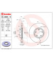 Disque de frein BREMBO 09.8960.10 FORD Transit Bus