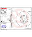 Disque de frein BREMBO 09.D064.11 JAGUAR XE XF