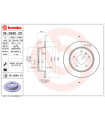 Disque de frein BREMBO 08.9580.21 MERCEDES-BENZ A-Klasse Vaneo