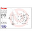 Disque de frein BREMBO 09.C175.11 MITSUBISHI CITROEN PEUGEOT I C-Zero iOn