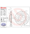 Disque de frein BREMBO 09.B913.11 MERCEDES-BENZ GLA-Klasse CLA Shooting Brake A-Klasse CLA Coupe