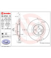 Disque de frein BREMBO 09.B754.11 MINI Mini Coupe Mini Mini Roadster Mini Cabriolet Mini Clubman