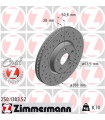 Disque de frein ZIMMERMANN 250.1383.52 FORD S-Max Galaxy