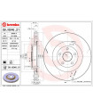 Disque de frein BREMBO 09.N246.21 JEEP Grand Cherokee IV