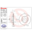 Disque de frein BREMBO 09.B463.11 DACIA RENAULT Duster Lodgy Megane IV Megane IV Grandtour Logan MCV Dokker Logan 