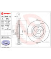 Disque de frein BREMBO 09.C928.11 NISSAN RENAULT X-Trail Koleos II