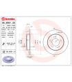 Disque de frein BREMBO 08.9081.21 HYUNDAI KIA IX20 Venga