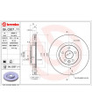 Disque de frein BREMBO 09.C207.11 LAND ROVER Discovery Sport Range Rover Evoque Range Rover Evoque Cabriolet