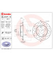 Disque de frein BREMBO 08.A147.1X HONDA Civic IX Civic VIII Hatchback Civic VIII Stufenheck Civic IX Stufenheck