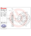 Disque de frein BREMBO 09.8402.1X TOYOTA IS I GS IS Sportcross