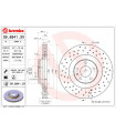 Disque de frein BREMBO 09.8841.3X AUDI A6 A6 Avant A6 Allroad