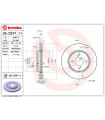 Disque de frein BREMBO 09.D247.11 SUZUKI Baleno Swift V