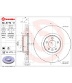 Disque de frein BREMBO 09.A773.11 LAND ROVER Range Rover IV Range Rover Sport