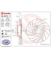 Disque de frein BREMBO 09.B475.11 MERCEDES-BENZ SL