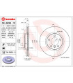 Disque de frein BREMBO 09.B638.11 MINI Mini Countryman Mini Paceman