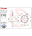 Disque de frein BREMBO 09.A914.11 TOYOTA Auris