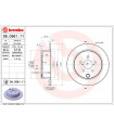 Disque de frein BREMBO 08.C661.11 SUBARU Impreza Schragheck XV Forester