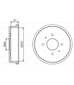 Tambour de frein BOSCH 0 986 477 235 SMART MITSUBISHI Forfour Colt VI Colt VII