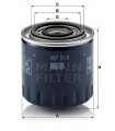 Filtre a huile MANN-FILTER WP 914 RENAULT Espace III Laguna I Safrane I Laguna I Grandtour Safrane II