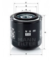 Filtre a huile MANN-FILTER W 10 050