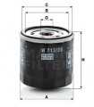 Filtre a huile MANN-FILTER W 713/36