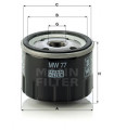 Filtre a huile MANN-FILTER MW 77