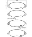 Kit de plaquettes de frein frein a disque BREMBO P 56 042