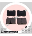 Kit de plaquettes de frein frein a disque ZIMMERMANN 29581.190.1