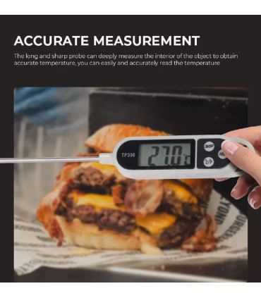 Thermomètre Numérique en Acier Inox, à lecture instantanée