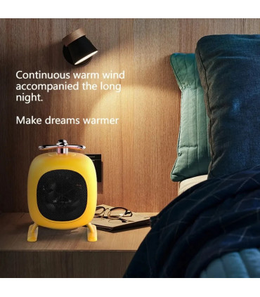 [Yellow EU] Ventilateur électrique enfichable portable, mini chauffage portable, petit radiateu
