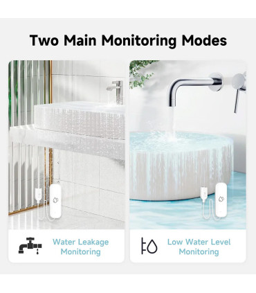 capteur, wifi, zigbee, alarme, tuya, fuite, mobile, détecteur, dans