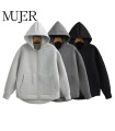 WOMAN zip-up hoodie women autumn long-sleeved oversized hoodie